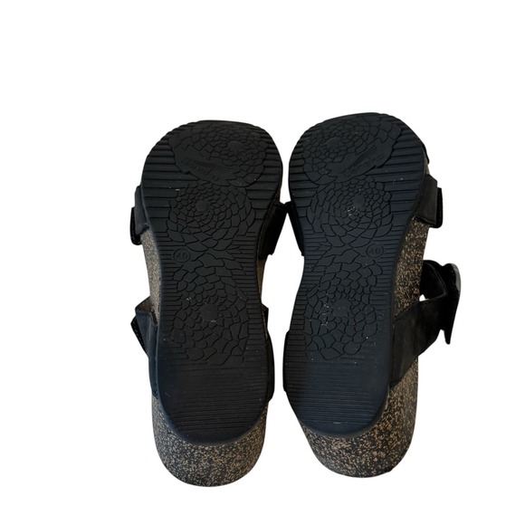 Dansko Susie Milled Black Nubuck Leather Slide Wedge Sandals Size 40 EU S1 - Picture 8 of 10